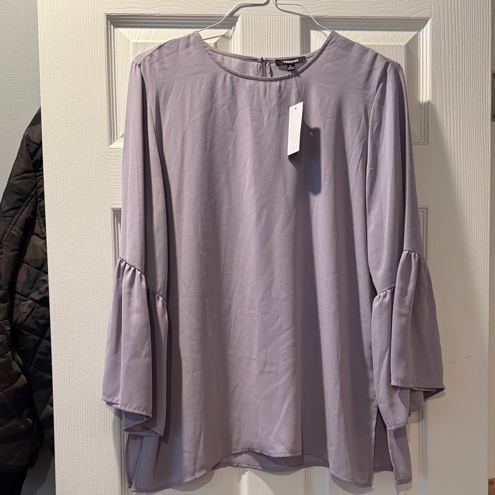 Brand New Premise Lilac Bell Sleeve Blouse
